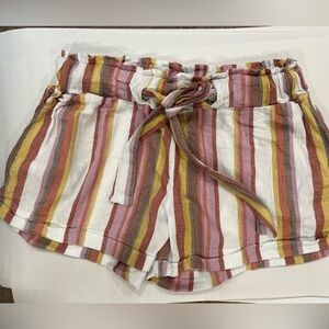 URBAN REBEL Striped 100% Cotton Shorts